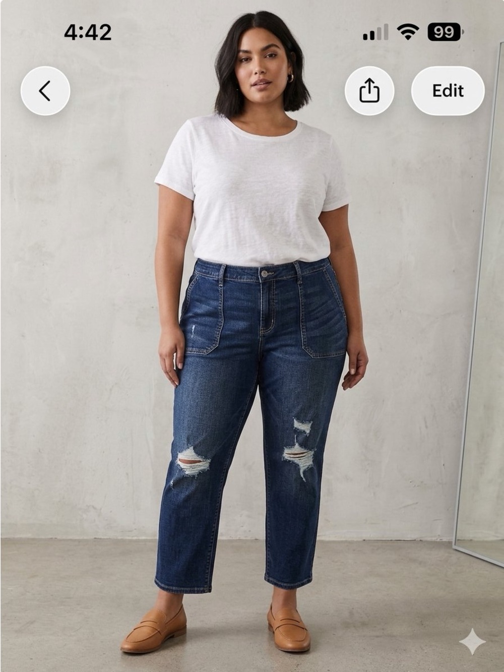 Torrid perfect boyfriend vintage stretch jeans